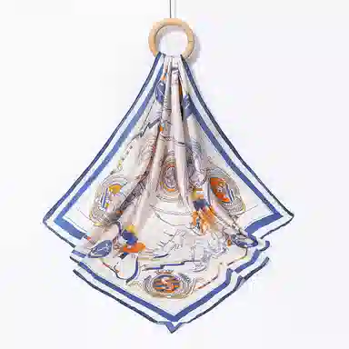 一米画纱 婉约江南中式真丝大方巾时尚印花舒适独特图案优雅百搭 桑蚕丝 丝巾 女款