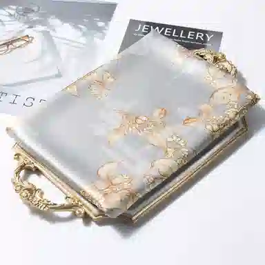 一米画纱 古典国风精致优雅迷梦迷情双层真丝高档气质长款披肩 桑蚕丝 丝巾 女款