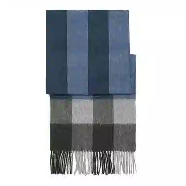 一米画纱 柔软亲肤长款加厚保暖时尚休闲气质格纹流苏潮流舒适 绵羊毛 绒线围巾 男女同款情侣款