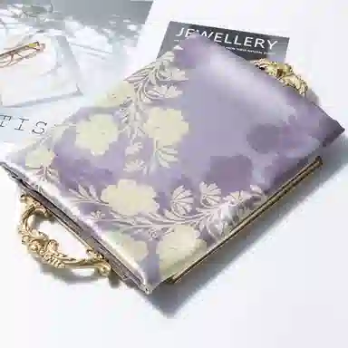 一米画纱 古典国风精致优雅迷梦迷情双层真丝高档气质长款披肩 桑蚕丝 丝巾 女款