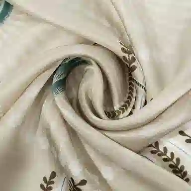 一米画纱 古典花卉雅韵国风真丝方巾旅游装饰素绸缎领巾搭配西装时尚出游 桑蚕丝 丝巾 女款