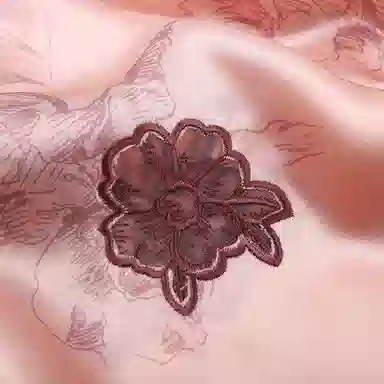 一米画纱 奢靡凝香高贵精致古典气质重工贴花喷绘真丝长款 桑蚕丝 丝巾 女款