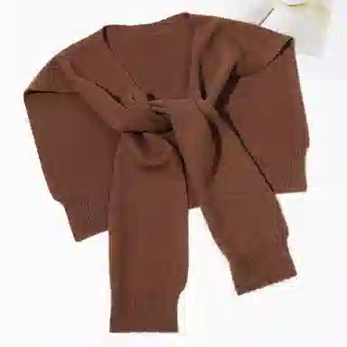 一米画纱 青春洋气细腻针织防风保暖空调护肩搭肩多功能出游拍照凹造型百搭 绵羊毛 披肩 男女同款情侣款