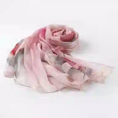 一米画纱 田园花卉轻盈飘逸中式浪漫雪纺真丝沙巾丝滑细腻披肩 桑蚕丝 丝巾 女款