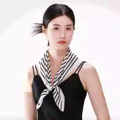 一米画纱 古典花卉雅韵国风真丝方巾旅游装饰素绸缎领巾搭配西装时尚出游 桑蚕丝 丝巾 女款