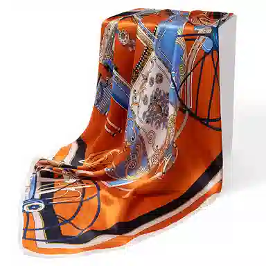 一米画纱 婉约江南中式真丝大方巾时尚印花舒适独特图案优雅百搭 桑蚕丝 丝巾 女款