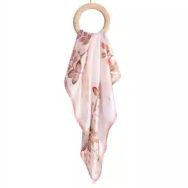 一米画纱 古典花卉雅韵国风真丝方巾旅游装饰素绸缎领巾搭配西装时尚出游 桑蚕丝 丝巾 女款