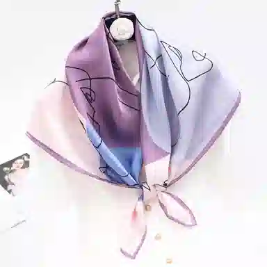 一米画纱 婉约江南中式真丝大方巾时尚印花舒适独特图案优雅百搭 桑蚕丝 丝巾 女款