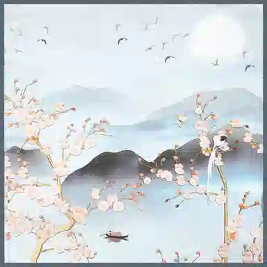 一米画纱 丝绸质感花卉图案国风印花真丝方巾踏青郊游装饰领巾拍照搭配 桑蚕丝 丝巾 女款