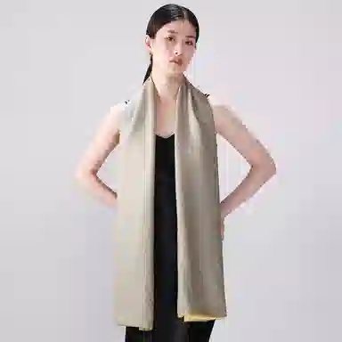 一米画纱 中式国风高级复古盘扣双面提花双层真丝长巾奢华两用 桑蚕丝 丝巾 女款