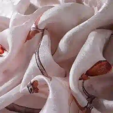 一米画纱 国风古典花卉真丝高级感提花浪漫色彩长巾外出轻盈飘逸披肩 桑蚕丝 丝巾 女款