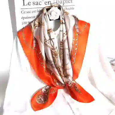 一米画纱 婉约江南中式真丝大方巾时尚印花舒适独特图案优雅百搭 桑蚕丝 丝巾 女款