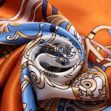 一米画纱 婉约江南中式真丝大方巾时尚印花舒适独特图案优雅百搭 桑蚕丝 丝巾 女款