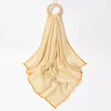 一米画纱 高格调细密轻盈柔软舒适亲肤保暖大方巾清新水溶色织格优雅个性毛须边 绵羊毛 绒线围巾 女款