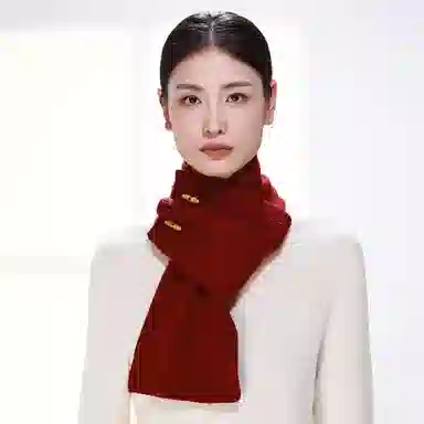 Yimi Huasha Vintage Toggle Wool Neck Warmer