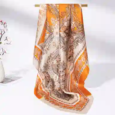 一米画纱 婉约江南中式真丝大方巾时尚印花舒适独特图案优雅百搭 桑蚕丝 丝巾 女款