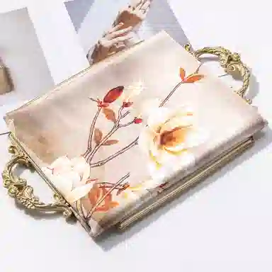 一米画纱 新潮国风优雅大方花卉图案柔软丝绸高档舒适真丝长巾东方丝语系列 桑蚕丝 丝巾 女款