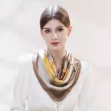 一米画纱 婉约江南中式真丝大方巾时尚印花舒适独特图案优雅百搭 桑蚕丝 丝巾 女款