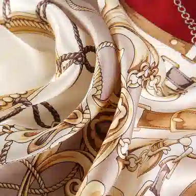 一米画纱 婉约江南中式真丝大方巾时尚印花舒适独特图案优雅百搭 桑蚕丝 丝巾 女款