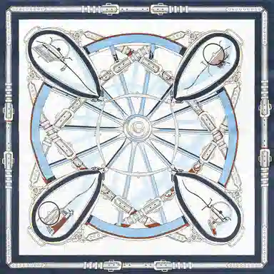 一米画纱 古典花卉雅韵国风真丝方巾旅游装饰素绸缎领巾搭配西装时尚出游 桑蚕丝 丝巾 女款