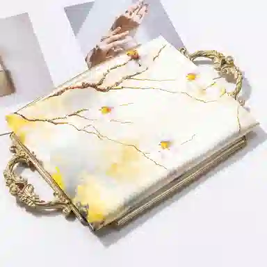 一米画纱 新潮国风优雅大方花卉图案柔软丝绸高档舒适真丝长巾东方丝语系列 桑蚕丝 丝巾 女款