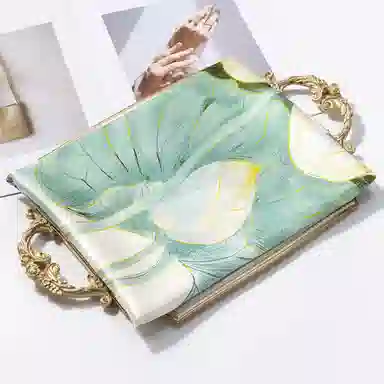 一米画纱 新潮国风优雅大方花卉图案柔软丝绸高档舒适真丝长巾东方丝语系列 桑蚕丝 丝巾 女款