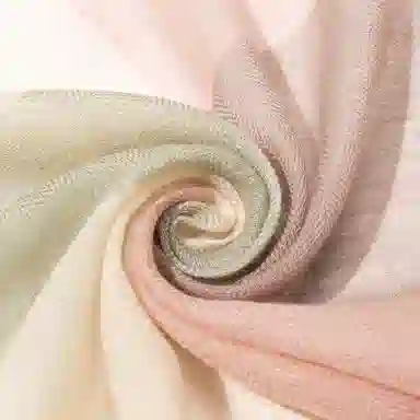 一米画纱 轻盈柔软舒适优雅时尚水溶色织格空调披肩户外保暖 绵羊毛 绒线围巾 女款