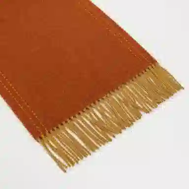 一米画纱 双面双色美拉德风高品质个性流苏外搭时尚加厚保暖轻奢舒适 山羊绒 绒线围巾 女款