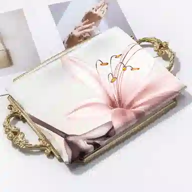 一米画纱 新潮国风优雅大方花卉图案柔软丝绸高档舒适真丝长巾东方丝语系列 桑蚕丝 丝巾 女款