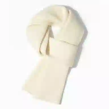 一米画纱 舒适柔软高级感平面嵌花亲肤暖糯保暖纯色针织外出防寒护颈 山羊绒 绒线围巾 男女同款情侣款