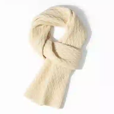 一米画纱 高品质水纹绞花柔软保暖外出小巧针织 时尚轻奢高级感 山羊绒 绒线围巾 男女同款情侣款