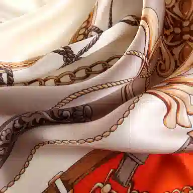 一米画纱 婉约江南中式真丝大方巾时尚印花舒适独特图案优雅百搭 桑蚕丝 丝巾 女款