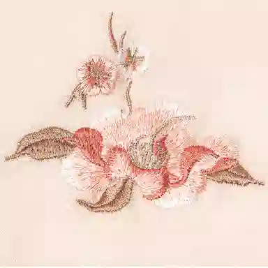 一米画纱 中式古典国风花卉贴花结婚喜宴亲肤防风保暖披风优雅精致外搭 绵羊毛 披肩 女款