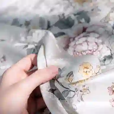 一米画纱 中式古典花园系列复古花萝方巾外搭出游气质国风双面双色 桑蚕丝 丝巾 女款