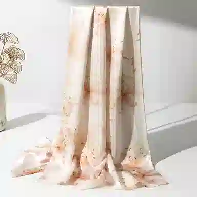 一米画纱 古典国风精致优雅迷梦迷情双层真丝高档气质长款披肩 桑蚕丝 丝巾 女款