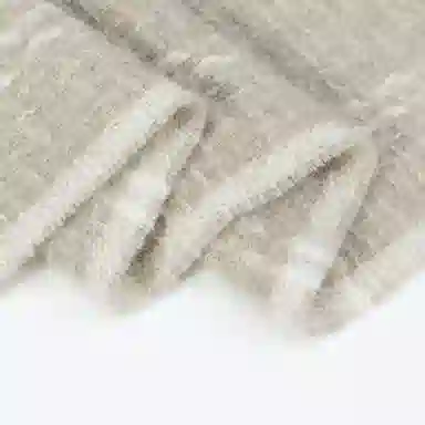 一米画纱 温暖柔软优雅舒适日式暖糯厚实色织格细腻亲肤保暖披肩青春洋气时尚 绵羊毛 绒线围巾 女款