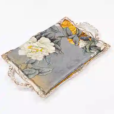 一米画纱 国风古典花卉真丝高级感提花浪漫色彩长巾外出轻盈飘逸披肩 桑蚕丝 丝巾 女款