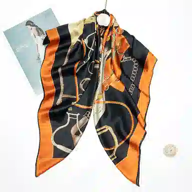 一米画纱 婉约江南中式真丝大方巾时尚印花舒适独特图案优雅百搭 桑蚕丝 丝巾 女款