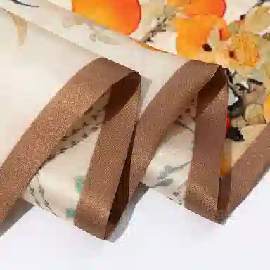 一米画纱 时尚百搭真丝双层喷绘飘带优雅气质长条领巾轻盈装饰 桑蚕丝 丝巾 女款