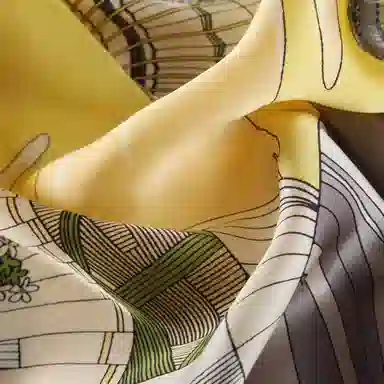 一米画纱 婉约江南中式真丝大方巾时尚印花舒适独特图案优雅百搭 桑蚕丝 丝巾 女款