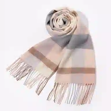 一米画纱 柔软亲肤长款加厚保暖时尚休闲气质格纹流苏潮流舒适 绵羊毛 绒线围巾 男女同款情侣款