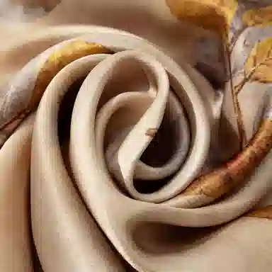 一米画纱 中式轻奢优雅古风时尚挂穗高级感喷绘奢魅系列精致女人味 桑蚕丝 丝巾 女款