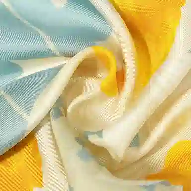 一米画纱 中式国风高雅山茶花系列斜纹中方巾双面西装领巾优雅 桑蚕丝 丝巾 女款