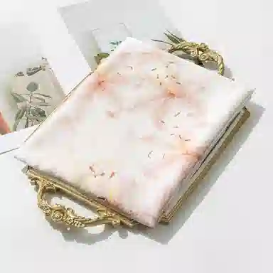 一米画纱 古典国风精致优雅迷梦迷情双层真丝高档气质长款披肩 桑蚕丝 丝巾 女款