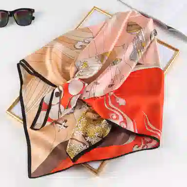 一米画纱 婉约江南中式真丝大方巾时尚印花舒适独特图案优雅百搭 桑蚕丝 丝巾 女款