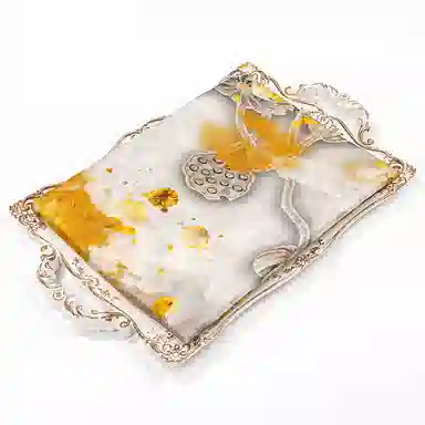 一米画纱 国风古典花卉真丝高级感提花浪漫色彩长巾外出轻盈飘逸披肩 桑蚕丝 丝巾 女款