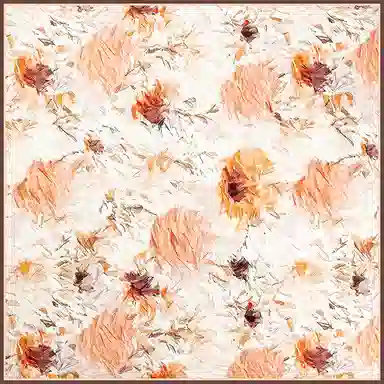 一米画纱 婉约江南中式真丝大方巾时尚印花舒适独特图案优雅百搭 桑蚕丝 丝巾 女款