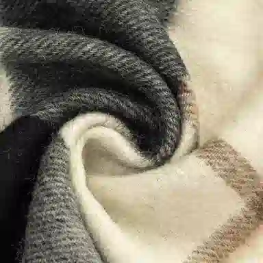 一米画纱 柔软亲肤长款加厚保暖时尚休闲气质格纹流苏潮流舒适 绵羊毛 绒线围巾 男女同款情侣款