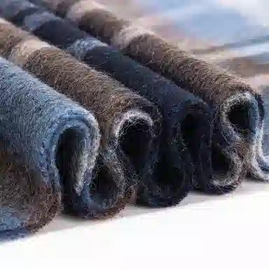 一米画纱 柔软亲肤长款加厚保暖时尚休闲气质格纹流苏潮流舒适 绵羊毛 绒线围巾 男女同款情侣款