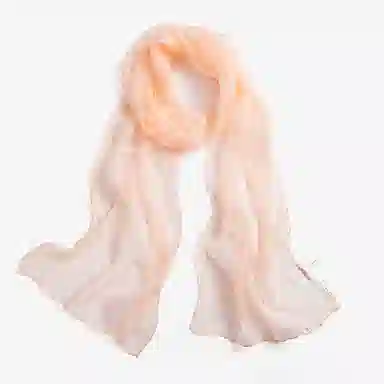 一米画纱 轻薄透气真丝雪纺窄长条长巾清新纯色简约百搭防晒拍照纱巾 桑蚕丝 丝巾 女款